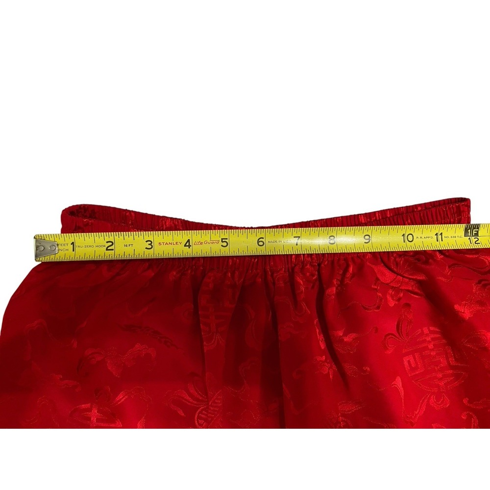 ⁠ASILK 100% Silk Pajamas Set Women M Red Jacquard Brocade Loungewear NWT - Picture 11 of 11